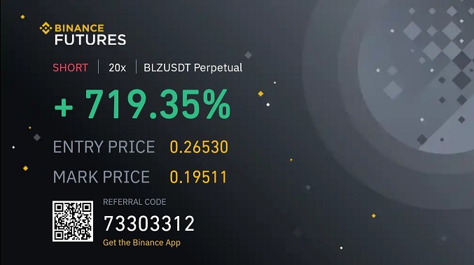 Binance Futures Kaldıraç Örneği (BLZ)