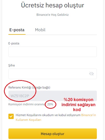 binance turkiye uyelik sayfasi