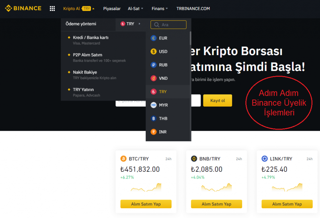 Binance Nasıl Üye Olunur? Adım Adım Resimli Anlatım 3 Binance Global Sitesi Hem İngilizce Hem Türkçe Dil Seçeneği