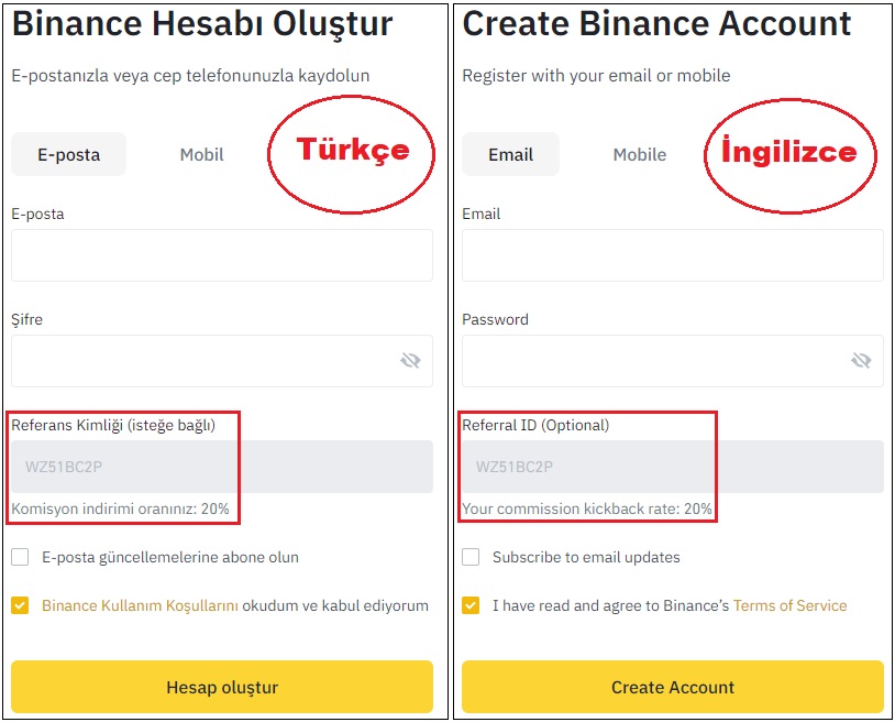 Binance %20 Komisyon İndirimli Hesap Açma
