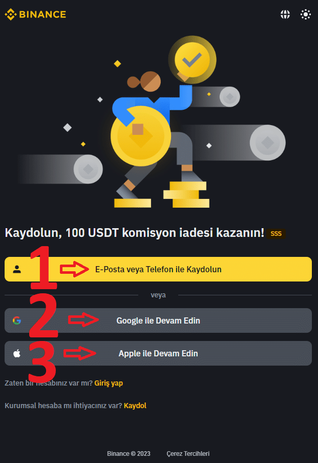 binance giris 2